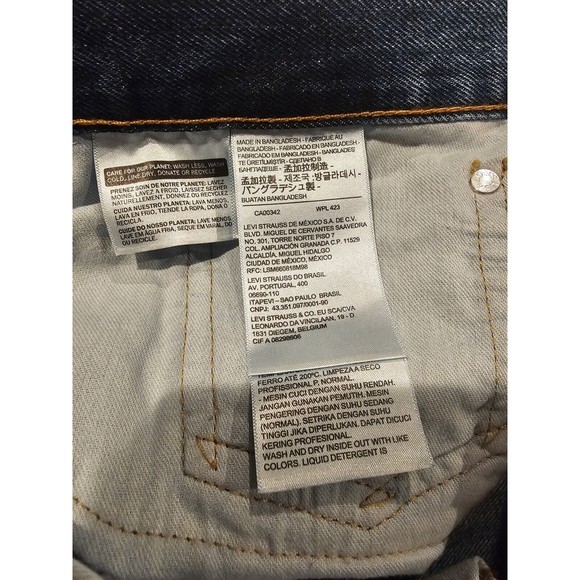 Levi's 505 Men's 505-4891 Regular Extra Room,  Straight Leg jeans Blue 34wx30 - Picture 4 of 11